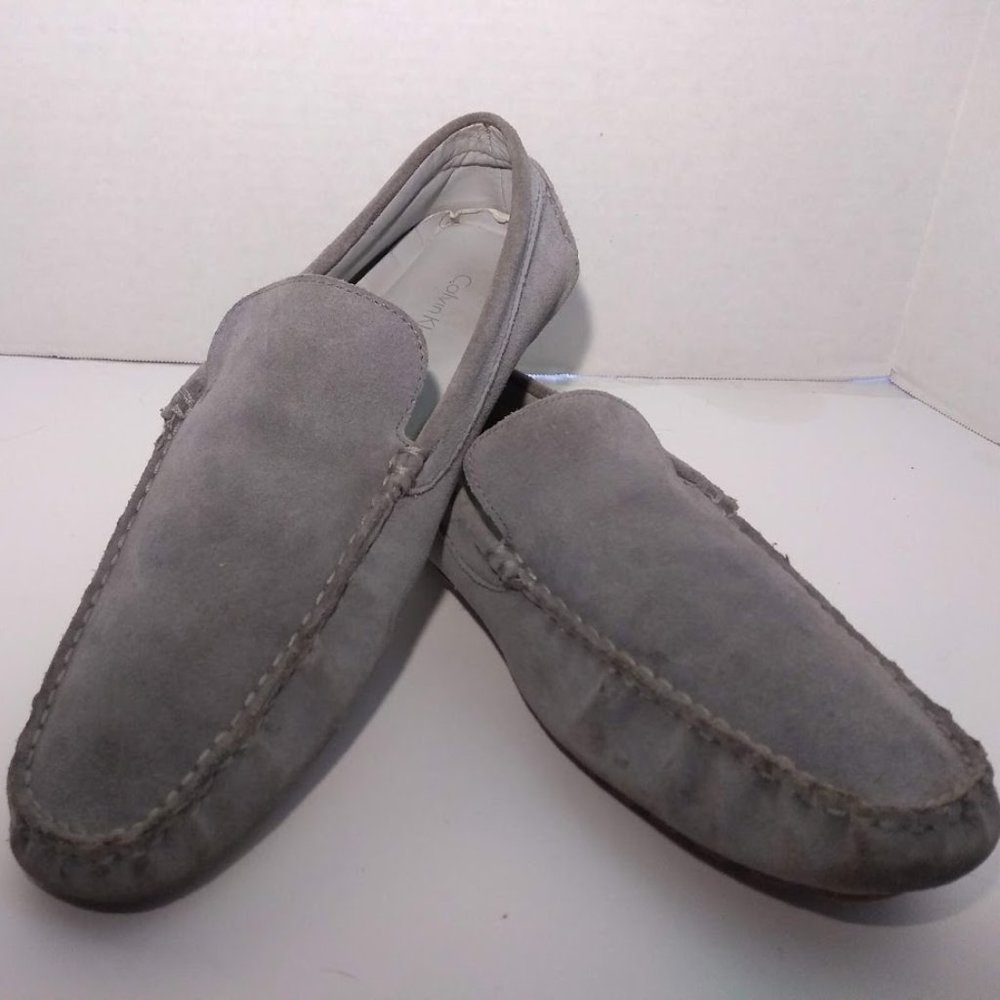 Calvin Klein DAVID2 Driving Loafers Gray Soft Sued